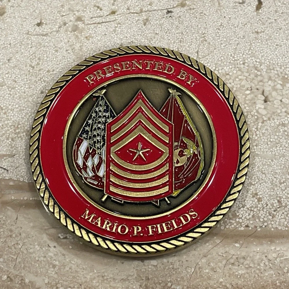USMC Marine‎ Corp SERGEANT MAJOR Military CHALLENGE COIN Mario Fields SEMPER FI